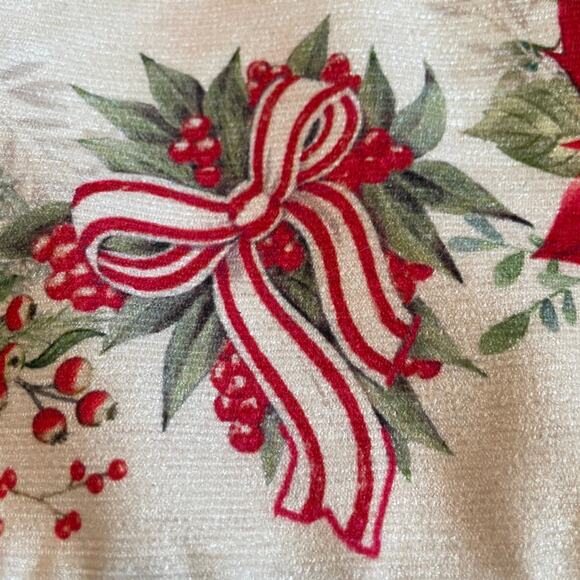 Max Studio Christmas Poinsettia & Bows Placemats 13x19 Set of 4 Holiday Red NEW - Picture 3 of 14